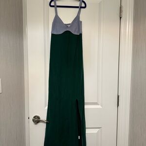 Green and Lavender Maxi Dress